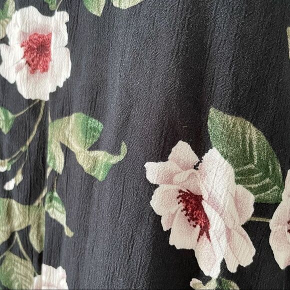 NWT American Eagle Cold Shoulder CutOut Long Sleeve Floral Dress Halter Neck XXS - Picture 6 of 15